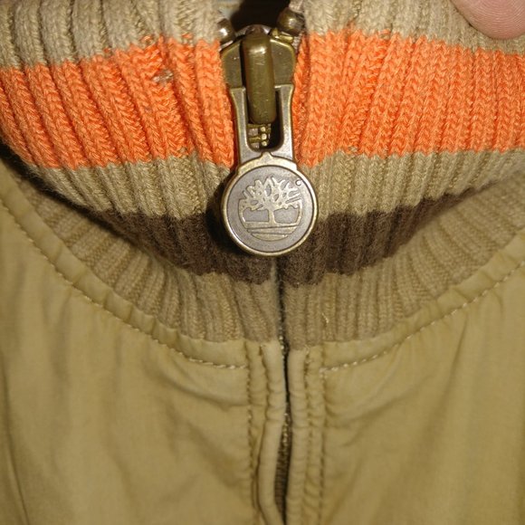 Timberland: Tan Relaxed Fit Standard Industrial Outdoors Jacket - Men's Size Med - Picture 14 of 16